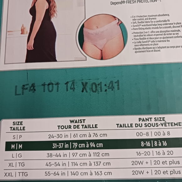 Depends Adult Underwear Sz Medium 42 count New in box. Max protection Dryshield - Picture 3 of 3